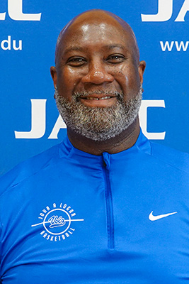 Head JALC women's basketball coach Charlie Jones